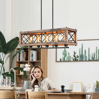 Lustre rustique en métal et bois - Collection Artisanat moderne | Marco Lucetti