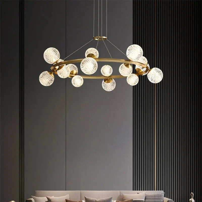 Lustre Salle à Manger Moderne - Décoration Intelligente en Verre pour un Salon Moderne - Luminaires Intérieurs LED | Marco Lucetti