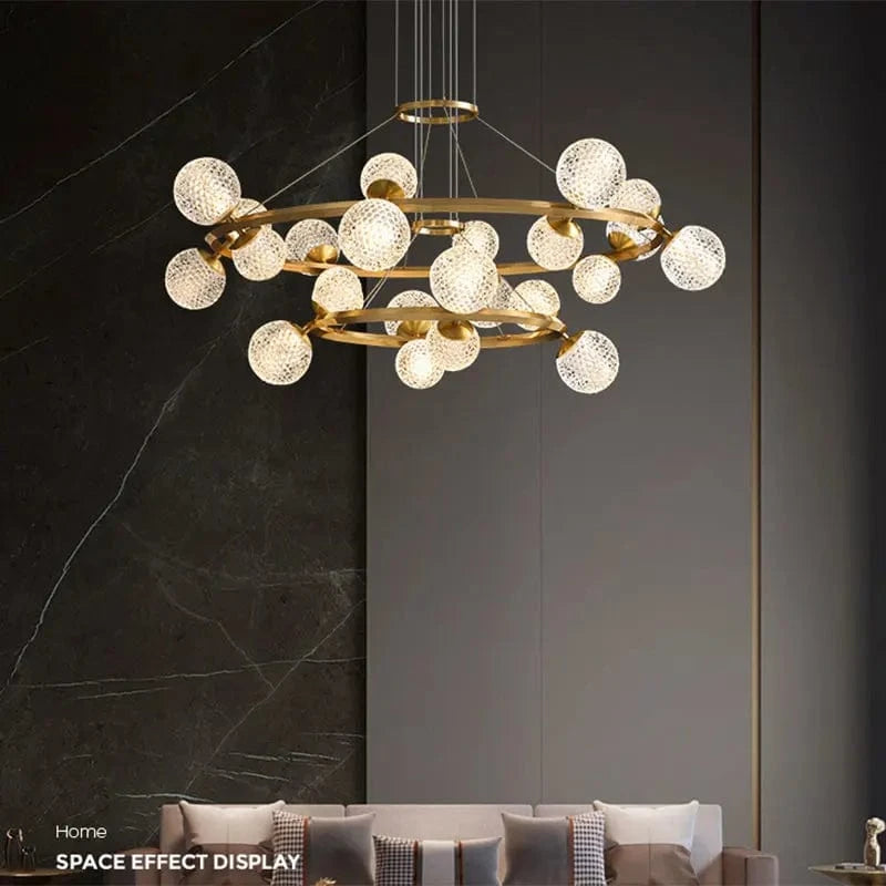 Lustre Salle à Manger Moderne - Décoration Intelligente en Verre pour un Salon Moderne - Luminaires Intérieurs LED | Marco Lucetti