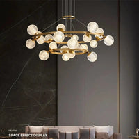 Lustre Salle à Manger Moderne - Décoration Intelligente en Verre pour un Salon Moderne - Luminaires Intérieurs LED | Marco Lucetti