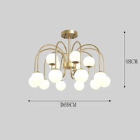 Lustre Salon Décoration Intérieure LED - Salon Chambre Salle à Manger | Marco Lucetti 15 têtes / Gradation à distance RC