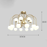 Lustre Salon Décoration Intérieure LED - Salon Chambre Salle à Manger | Marco Lucetti 18 têtes / Gradation à distance RC