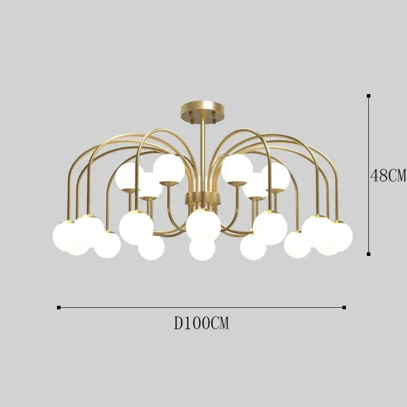 Lustre Salon Décoration Intérieure LED - Salon Chambre Salle à Manger | Marco Lucetti 21 têtes / Gradation à distance RC