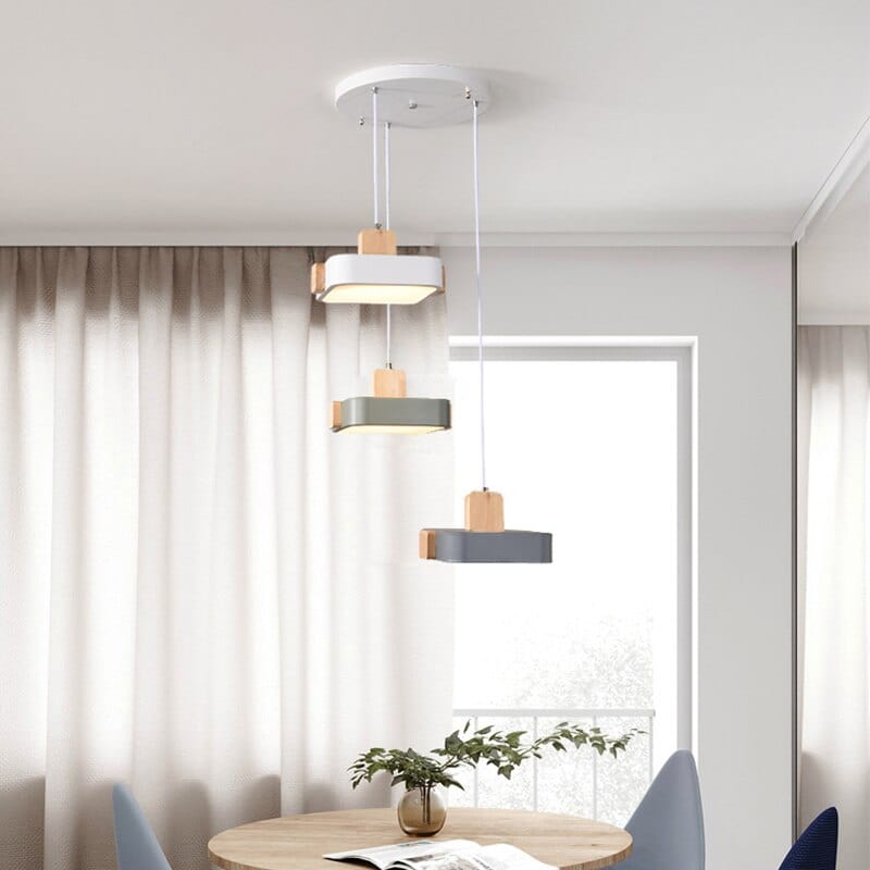 Lustre scandinave Ainhara LED & bois | Marco Lucetti