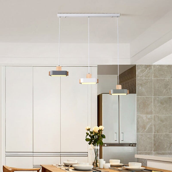 Lustre scandinave Ainhara LED & bois | Marco Lucetti