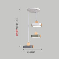Lustre scandinave Ainhara LED & bois | Marco Lucetti Base ronde / Chaude