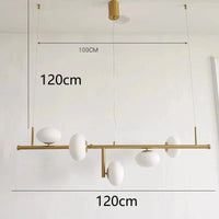 Lustre Scandinave Design | Marco Lucetti 5 têtes d&#39;or / Blanc chaud