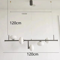 Lustre Scandinave Design | Marco Lucetti 5 têtes noires / Blanc chaud