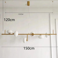 Lustre Scandinave Design | Marco Lucetti 6 têtes d&#39;or / Blanc chaud