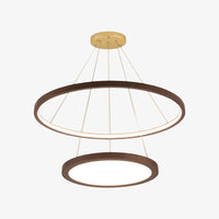 Lustre Scandinave en Bois avec Anneaux Lumineux Arya | Marco Lucetti B - D40 + D60 - 60W / Chaude