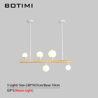 Lustre scandinave LED "Nordique Lumière" en bois et verre | Marco Lucetti