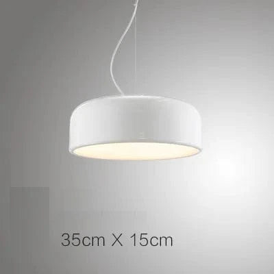 Lustre Scandinave Moderne Double Usage, Origine Danemark | Marco Lucetti Blanc 35cm / Sans ampoule