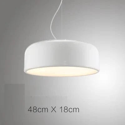 Lustre Scandinave Moderne Double Usage, Origine Danemark | Marco Lucetti Blanc 48cm / Avec ampoule blanc chaud