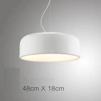 Lustre Scandinave Moderne Double Usage, Origine Danemark | Marco Lucetti Blanc 48cm / Avec ampoule blanc chaud