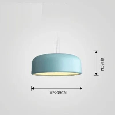 Lustre Scandinave Moderne Double Usage, Origine Danemark | Marco Lucetti Bleu 35cm / Avec ampoule LED blanche