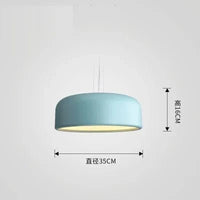 Lustre Scandinave Moderne Double Usage, Origine Danemark | Marco Lucetti Bleu 35cm / Avec ampoule LED blanche