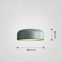 Lustre Scandinave Moderne Double Usage, Origine Danemark | Marco Lucetti Vert 35cm / Sans ampoule