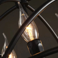 Lustre Sphère Industriel Vintage en Fer Forgé | Marco Lucetti