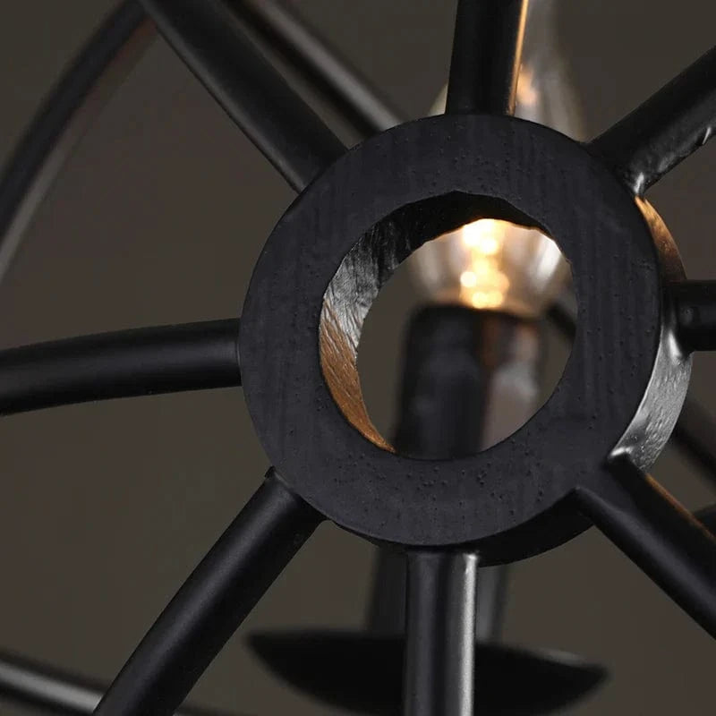 Lustre Sphère Industriel Vintage en Fer Forgé | Marco Lucetti