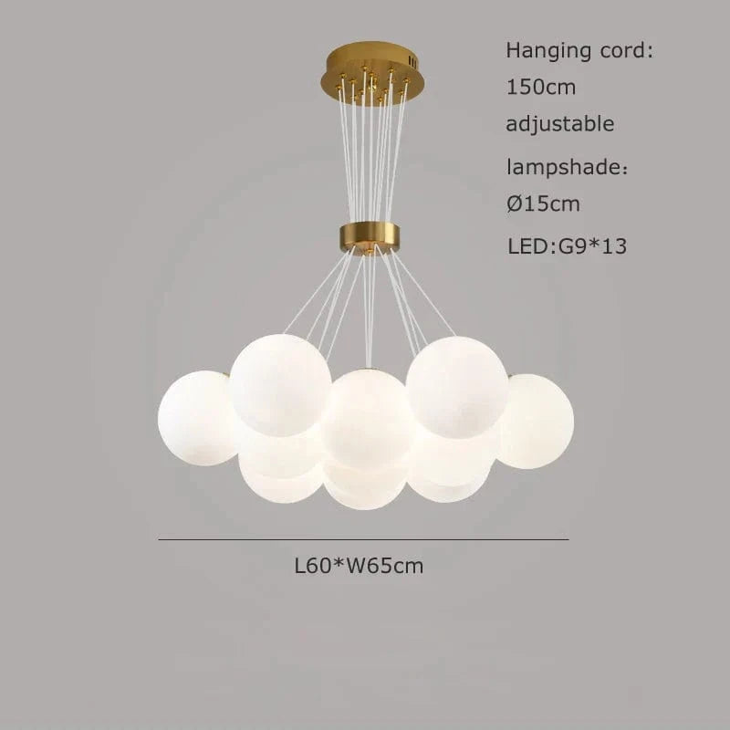 Lustre Sphérique Moderne Réglable en Hauteur LED pour Décoration Maison - Lumin'Art | Marco Lucetti