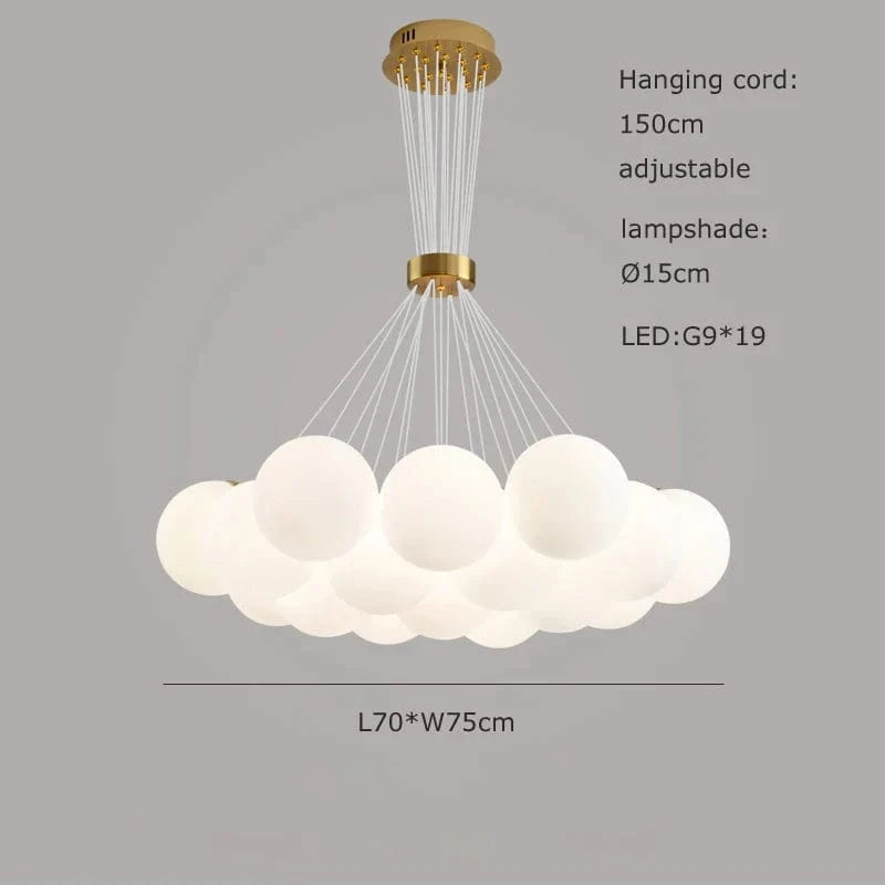 Lustre Sphérique Moderne Réglable en Hauteur LED pour Décoration Maison - Lumin'Art | Marco Lucetti