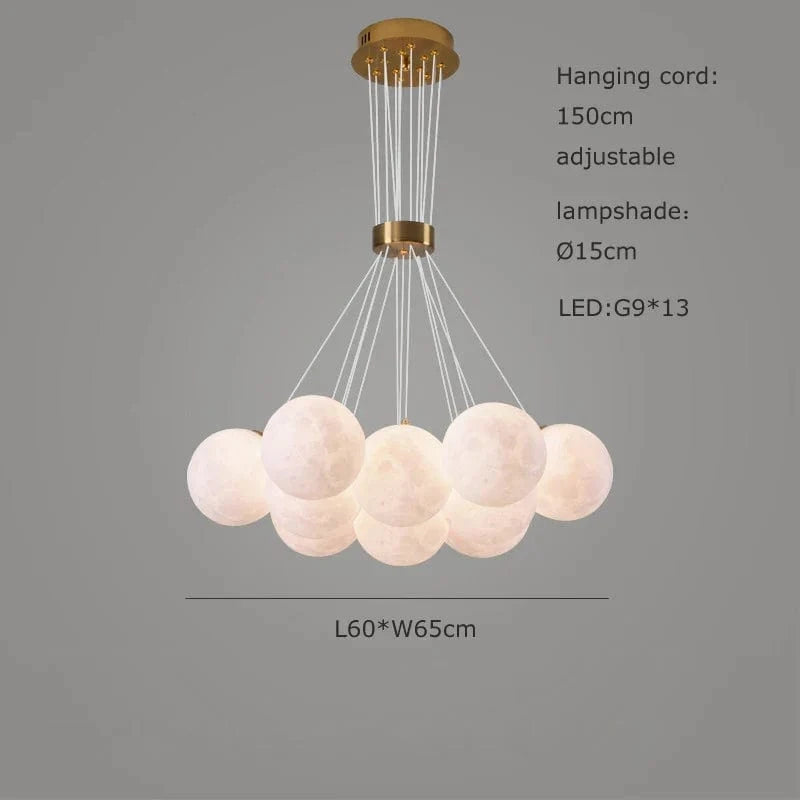Lustre Sphérique Moderne Réglable en Hauteur LED pour Décoration Maison - Lumin'Art | Marco Lucetti