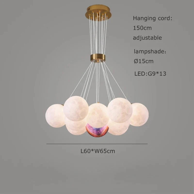 Lustre Sphérique Moderne Réglable en Hauteur LED pour Décoration Maison - Lumin'Art | Marco Lucetti