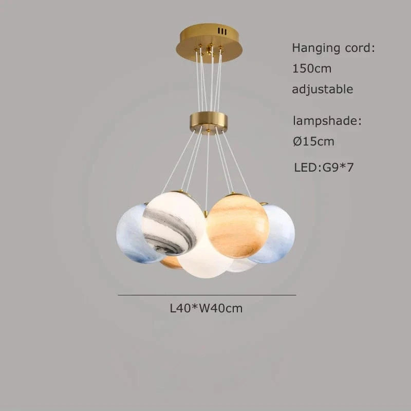 Lustre Sphérique Moderne Réglable en Hauteur LED pour Décoration Maison - Lumin'Art | Marco Lucetti