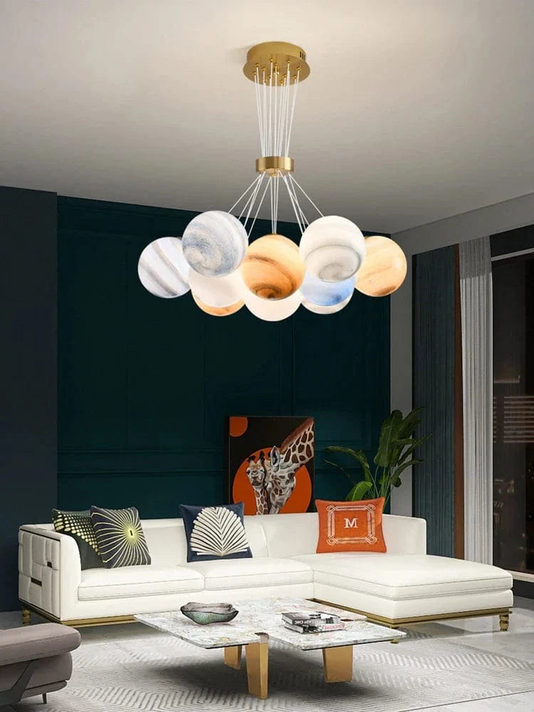 Lustre Sphérique Moderne Réglable en Hauteur LED pour Décoration Maison - Lumin'Art | Marco Lucetti