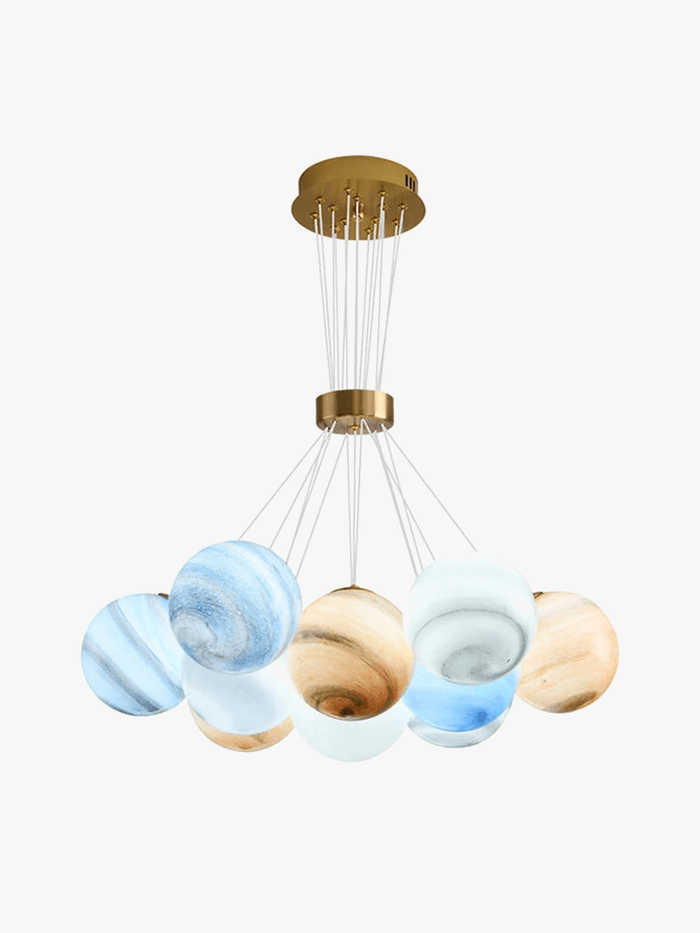 Lustre Sphérique Planète LED Moderne Réglable en Hauteur - Idéal pour la Décoration | Marco Lucetti