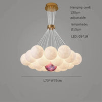 Lustre Sphérique Planète LED Moderne Réglable en Hauteur - Idéal pour la Décoration | Marco Lucetti Lumières C19 / Lumière blanche