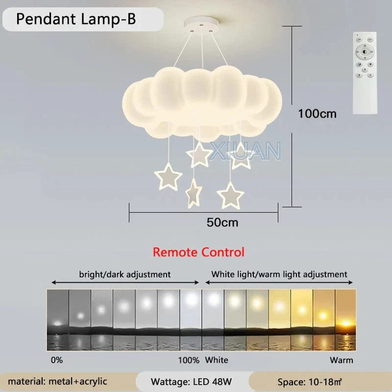 Lustre Starlight™ à abat-jour étoile boule ronde avec gradation télécommandée | Marco Lucetti Lampe à suspension B