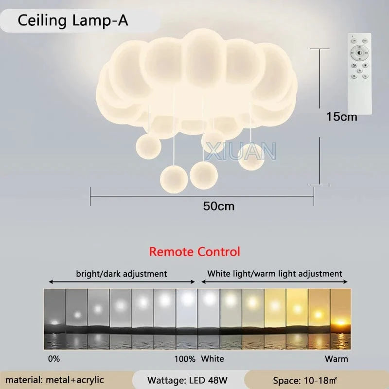 Lustre Starlight™ à abat-jour étoile boule ronde avec gradation télécommandée | Marco Lucetti Plafonnier A