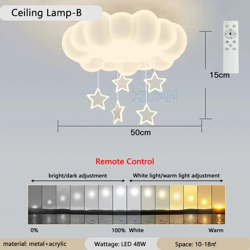 Lustre Starlight™ à abat-jour étoile boule ronde avec gradation télécommandée | Marco Lucetti Plafonnier B
