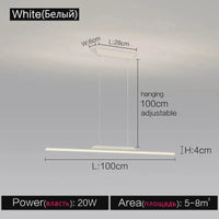 Lustre Studio : Style Italien Moderne Minimal | Marco Lucetti Blanc A 100cm / Blanc chaud (3000k)