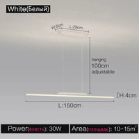 Lustre Studio : Style Italien Moderne Minimal | Marco Lucetti Blanc A 150cm / Blanc chaud (3000k)