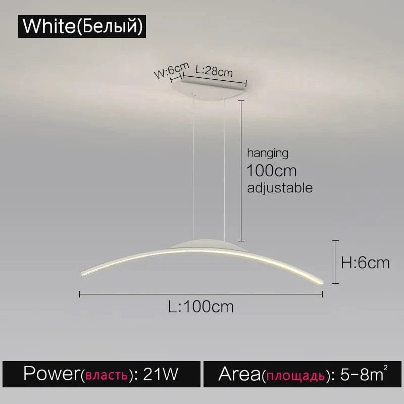 Lustre Studio : Style Italien Moderne Minimal | Marco Lucetti Blanc B 100cm / Blanc chaud (3000k)