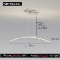 Lustre Studio : Style Italien Moderne Minimal | Marco Lucetti Blanc B 150cm / Blanc chaud (3000k)