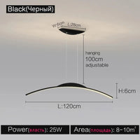 Lustre Studio : Style Italien Moderne Minimal | Marco Lucetti Noir B 120cm / Blanc chaud (3000k)