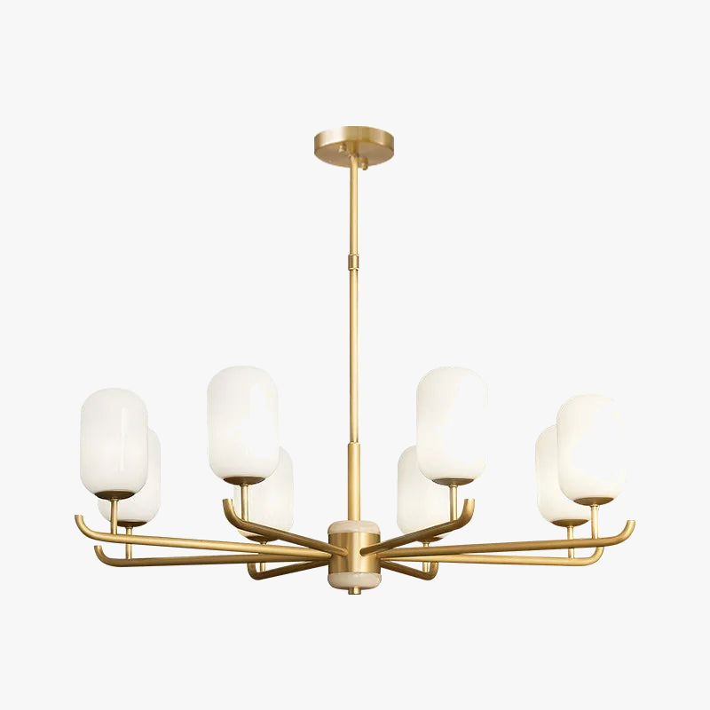 Lustre Chinois de Luxe en Cuivre et Jade
