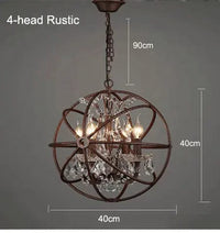 Lustre style loft américain rétro en cristal pour bar & restaurant | Marco Lucetti