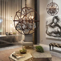 Lustre style loft américain rétro en cristal pour bar & restaurant | Marco Lucetti