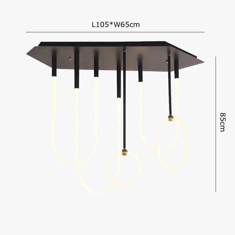 Lustre NordiLight : Combinaison Minimaliste Moderne LED Dimmable