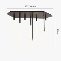 Lustre NordiLight : Combinaison Minimaliste Moderne LED Dimmable