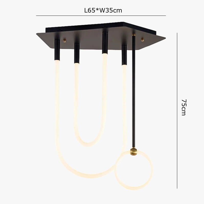 Lustre NordiLight : Combinaison Minimaliste Moderne LED Dimmable