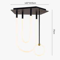 Lustre NordiLight : Combinaison Minimaliste Moderne LED Dimmable