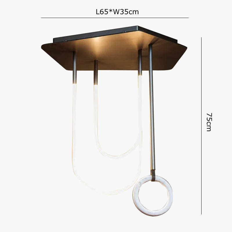 Lustre NordiLight : Combinaison Minimaliste Moderne LED Dimmable