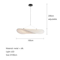 Lustre Style Soie LED pour Salon Salle à Manger Décoration Maison Loft | Marco Lucetti D100cm / Lumière chaude 3000K