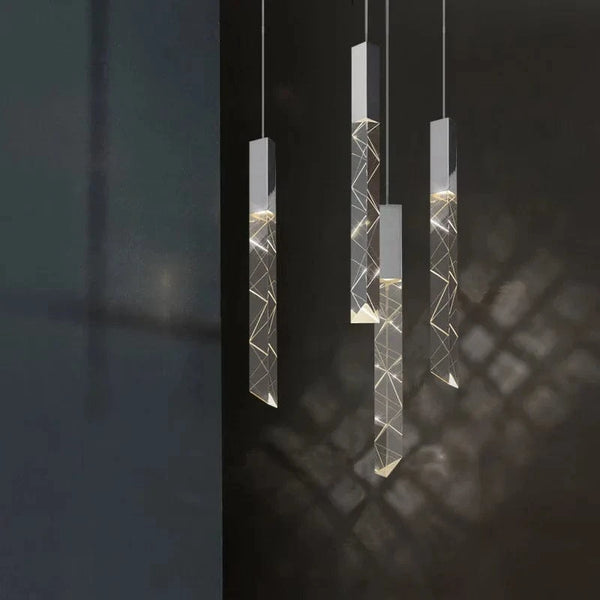 Lustre Suspendu Cristal K9 Chromé Loft | Marco Lucetti