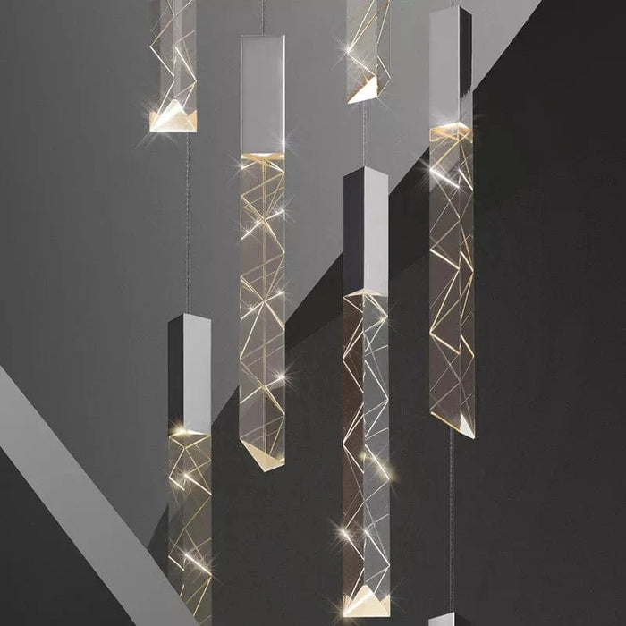 Lustre Suspendu Cristal K9 Chromé Loft | Marco Lucetti